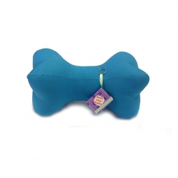 Travesseiro Cervical - Rolo Tipo Ossinho - Azul Turquesa 